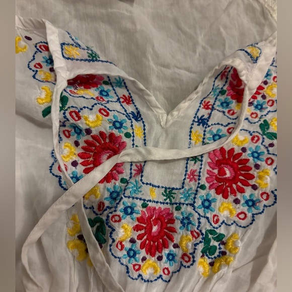 Paul & Joe White embroidered boho peasant Shirt Top Womens Xs Extra Small Cotton - Picture 3 of 7